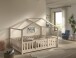 Hausbett >Dallas< Rausfallschutz, Natur, Kiefer massiv - 210x170x147cm (BxHxT)