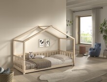 Hausbett >Dallas< in Kiefer Natur, Kiefer massiv - 210x170x97cm (BxHxT)