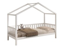 Hausbett >Dallas< in Weiß, Kiefer massiv -...
