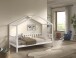 Hausbett >Dallas< in Weiß, Kiefer massiv - 210x170x97cm (BxHxT)