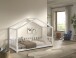 Hausbett >Dallas< in Weiß, Kiefer massiv - 210x170x97cm (BxHxT)