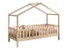 Hausbett >Dallas< Rausfallschutz, Natur, Kiefer massiv - 210x170x97cm (BxHxT)