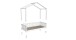 Hausbett >Dallas< Rausfallschutz, Natur, Kiefer massiv - 210x170x97cm (BxHxT)