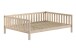 Kinderbett >Dallas< Rausfallschutz, Natur, Kiefer massiv - 210x66x147cm (BxHxT)