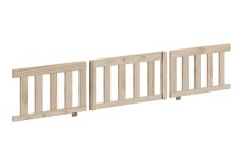 Kinderbett >Dallas< Rausfallschutz, Natur, Kiefer massiv - 210x66x97cm (BxHxT)