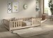 Kinderbett >Dallas< Rausfallschutz, Natur, Kiefer massiv - 210x66x97cm (BxHxT)