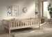 Kinderbett >Dallas< Rausfallschutz, Natur, Kiefer massiv - 210x66x97cm (BxHxT)