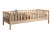 Kinderbett >Dallas< Rausfallschutz, Natur, Kiefer massiv - 210x66x97cm (BxHxT)