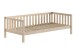 Kinderbett >Dallas< Rausfallschutz, Natur, Kiefer massiv - 210x66x97cm (BxHxT)