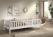 Kinderbett >Dallas< Rausfallschutz, Weiß, Kiefer massiv - 210x66x97cm (BxHxT)