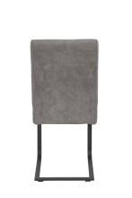 Freischwinger >LUISE S< (2er-Set) mit Federkorb, Vintage Grau - 43x91x65 (BxHxT)