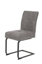 Freischwinger >LUISE S< (2er-Set) mit Federkorb, Vintage Grau - 43x91x65 (BxHxT)
