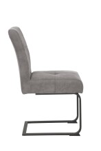 Freischwinger >LUISE S< (2er-Set) mit Federkorb, Vintage Grau - 43x91x65 (BxHxT)