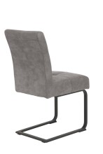 Freischwinger >LUISE S< (2er-Set) mit Federkorb, Vintage Grau - 43x91x65 (BxHxT)