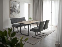 Freischwinger >LUISE S< (2er-Set) Federkorb, Vintage Anthrazit - 43x91x65 (BxHxT)