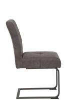 Freischwinger >LUISE S< (2er-Set) Federkorb, Vintage Anthrazit - 43x91x65 (BxHxT)
