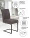 Freischwinger >LUISE S< (2er-Set) Federkorb, Vintage Anthrazit - 43x91x65 (BxHxT)