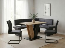 Eckbank >PIA I EB< in Vintage Anthrazit - langer/kurzer Schenkel - 168/128x84x56 (BxHxT)