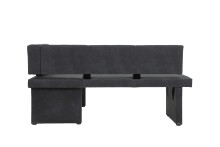 Eckbank >PIA I EB< in Vintage Anthrazit - langer/kurzer Schenkel - 168/128x84x56 (BxHxT)
