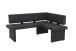 Eckbank >PIA I EB< in Vintage Anthrazit - langer/kurzer Schenkel - 168/128x84x56 (BxHxT)