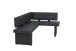Eckbank >PIA I EB< in Vintage Anthrazit - langer/kurzer Schenkel - 168/128x84x56 (BxHxT)