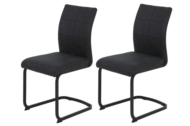 Freischwinger >PIA S< (2er-Set) in anthrazit - 42x89x59 (BxHxT)