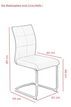 Freischwinger >PIA S< (2er-Set) in anthrazit - 42x89x59 (BxHxT)