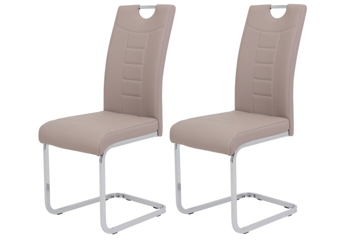 Freischwinger >RUBY S< (2er-Set) bis 140kg, Cappuccino - 44x103x60 (BxHxT)