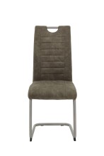 Freischwinger >ULLA S< (2er-Set) bis 140kg, Vintage Schlamm - 43x98x59 (BxHxT)