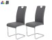 Freischwinger >RUBY S< (2er-oder 4er Set) bis 140kg, Bezug cappuccino oder grau - 44x103x60 (BxHxT)