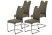 Freischwinger >ULLA S< (4er-Set) bis 140kg, Vintage Schlamm - 43x98x59 (BxHxT)