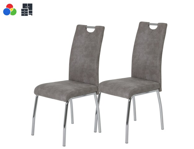 4-Fußstuhl >SUSI II S< (2er-oder 4er Set) Bezug Vintage beige, grau oder anthrazit - 44x98x61 (BxHxT)