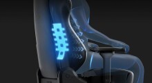 Gaming Chair >DX Racer XL< in schwarz / rot - 72x128x57cm (BxHxT)