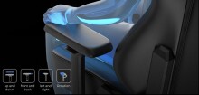 Gaming Chair >DX Racer XL< in schwarz / rot - 72x128x57cm (BxHxT)