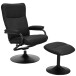 Relaxsessel >Idom< inkl. Hocker, PU-Kunstleder, Schwarz - 69x99x78cm (BxHxT)