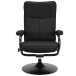 Relaxsessel >Idom< inkl. Hocker, PU-Kunstleder, Schwarz - 69x99x78cm (BxHxT)