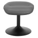 Relaxsessel >Idom<inkl. Hocker, PU-Kunstleder, Grau - 69x99x78cm (BxHxT)