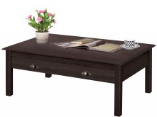 Couchtisch >Lyon< mit 2 Schubladen in Braun, Kiefer - 110x42x70cm (BxHxT)