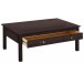 Couchtisch >Lyon< mit 2 Schubladen in Braun, Kiefer - 110x42x70cm (BxHxT)