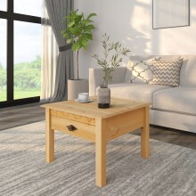 Couchtisch >Lyon<mit 1 Schublade in Natur, Kiefer - 60x42x60cm (BxHxT)