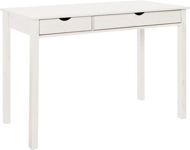 Schreibtisch >Genova< in Weiß, Kiefer/MDF - 100x80x50cm (BxHxT)