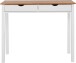 Schreibtisch >Genova<mit 2 Schubladen in Weiß, Kiefer/MDF - 100x80x50cm (BxHxT)