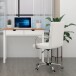 Schreibtisch >Genova<mit 2 Schubladen in Weiß, Kiefer/MDF - 100x80x50cm (BxHxT)