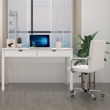 Schreibtisch >Genova<mit 2 Schubladen in Weiß, Kiefer/MDF - 140x80x60cm (BxHxT)