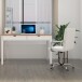 Schreibtisch >Genova<mit 2 Schubladen in Weiß, Kiefer/MDF - 140x80x60cm (BxHxT)