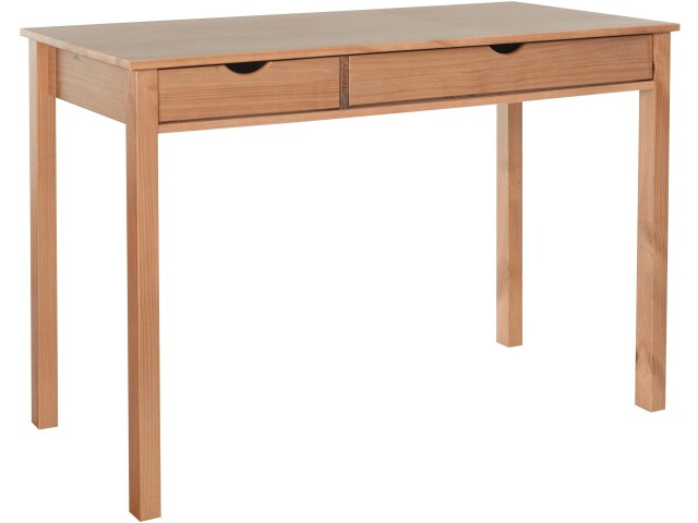 Schreibtisch >Genova<mit 2 Schubladen in Natur, Kiefer/MDF - 120x80x60cm (BxHxT)