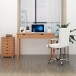Schreibtisch >Genova<mit 2 Schubladen in Natur, Kiefer/MDF - 120x80x60cm (BxHxT)