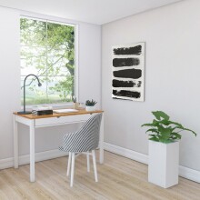 Schreibtisch >Genova<mit 2 Schubladen in Weiß, Kiefer - 120x80x60cm (BxHxT)