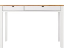 Schreibtisch >Genova<mit 2 Schubladen in Weiß, Kiefer - 120x80x60cm (BxHxT)