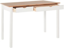 Schreibtisch >Genova<mit 2 Schubladen in Weiß, Kiefer - 120x80x60cm (BxHxT)